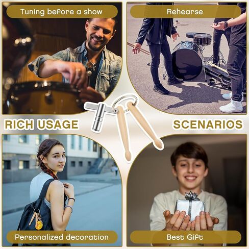 2 قطعت Mini Drumsticks مفاتيح الأسطوانة مفاتيح الأسطوانة الخشبية مع Drumstick مع Universal Trup Tuning مفتاح أدوات الإيقاع in Kuwait