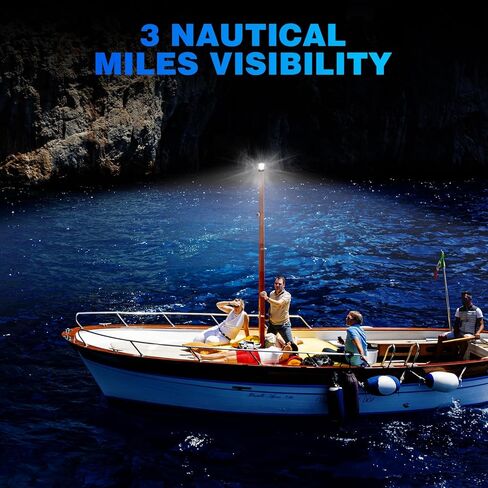 ضوء مرساة رأس الصاري ، 3nm الرؤية 360 درجة قارب جميع الضوء المستدير ، أضواء التنقل في القوارب البيضاء للمركبة للبحرية ، المركب الشراعي ، عائق ، قوارب طراد المقصورة وقوارب الصيد in Kuwait