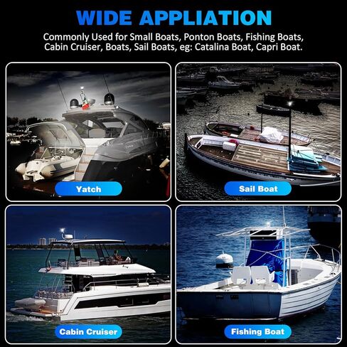ضوء مرساة رأس الصاري ، 3nm الرؤية 360 درجة قارب جميع الضوء المستدير ، أضواء التنقل في القوارب البيضاء للمركبة للبحرية ، المركب الشراعي ، عائق ، قوارب طراد المقصورة وقوارب الصيد in Kuwait