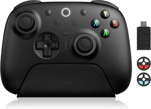 8BitDo Ultimate 2 Wireless Controller with TMR Joysticks for Windows & Android, Gaming Controller with Switchable Hall Effect/Tactile Triggers, RGB Fire Ring, 8Speed Wireless Tech, Charging Dock, White in Saudi Arabia
