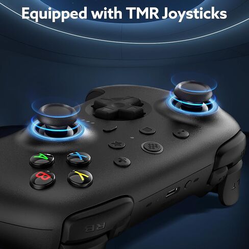 8BitDo Ultimate 2 Wireless Controller with TMR Joysticks for Windows & Android, Gaming Controller with Switchable Hall Effect/Tactile Triggers, RGB Fire Ring, 8Speed Wireless Tech, Charging Dock, White in Saudi Arabia