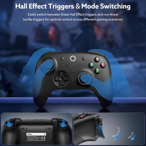 8BitDo Ultimate 2 Wireless Controller with TMR Joysticks for Windows & Android, Gaming Controller with Switchable Hall Effect/Tactile Triggers, RGB Fire Ring, 8Speed Wireless Tech, Charging Dock, White in Saudi Arabia