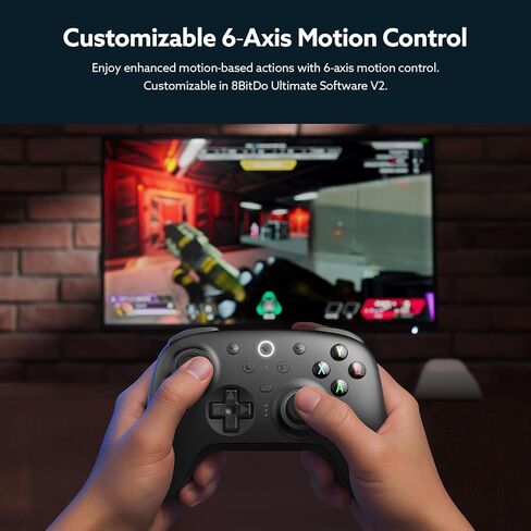 8BitDo Ultimate 2 Wireless Controller with TMR Joysticks for Windows & Android, Gaming Controller with Switchable Hall Effect/Tactile Triggers, RGB Fire Ring, 8Speed Wireless Tech, Charging Dock, White in Saudi Arabia