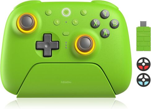 8BitDo Ultimate 2 Wireless Controller with TMR Joysticks for Windows & Android, Gaming Controller with Switchable Hall Effect/Tactile Triggers, RGB Fire Ring, 8Speed Wireless Tech, Charging Dock, White in Saudi Arabia