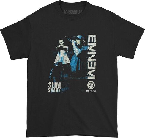 Eminem Men's Detroit Slim Fit T-Shirt Black in Saudi Arabia