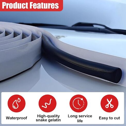 8MM 13FT Butyl Sealant Tape, Waterproof Sound RV Headlight Sealant Rope, Butyl Rubber Sealant Tape for Car RV Truck Marine, Caulk Strip for Window Door Windshield in Saudi Arabia