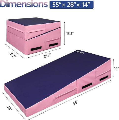 طي الجمباز الجبنة إسفين الميل ، حصيرة ، لياقة صالة الألعاب الرياضية مهرجان على شكل مهارة للأطفال in Kuwait