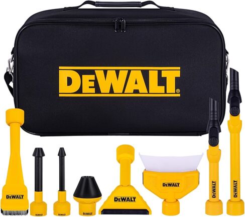 DEWALT 3-in-1 PRO 8 قطعة طقم مرفقات فراغ رطب/جاف مع حقيبة ملحق لتنظيف وتوفير الطاقة الفعال ، متوافق مع معظم الفخار الرطب/الجاف ، DXVA00-0801 in Kuwait