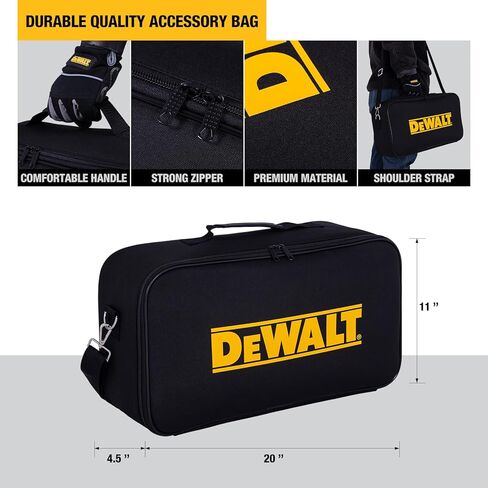 DEWALT 3-in-1 PRO 8 قطعة طقم مرفقات فراغ رطب/جاف مع حقيبة ملحق لتنظيف وتوفير الطاقة الفعال ، متوافق مع معظم الفخار الرطب/الجاف ، DXVA00-0801 in Kuwait