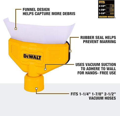 DEWALT 3-in-1 PRO 8 قطعة طقم مرفقات فراغ رطب/جاف مع حقيبة ملحق لتنظيف وتوفير الطاقة الفعال ، متوافق مع معظم الفخار الرطب/الجاف ، DXVA00-0801 in Kuwait