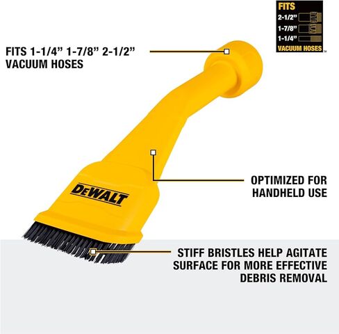 DEWALT 3-in-1 PRO 8 قطعة طقم مرفقات فراغ رطب/جاف مع حقيبة ملحق لتنظيف وتوفير الطاقة الفعال ، متوافق مع معظم الفخار الرطب/الجاف ، DXVA00-0801 in Kuwait