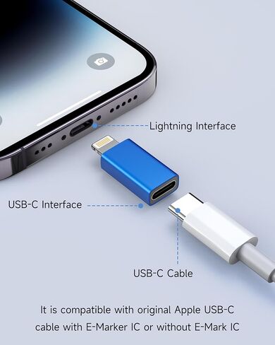 LERTOSEN MFi Certified USB C to Lightning Adapter 4-Pack | 27W Fast Charging & Data Sync, For iPhone 14/13/12/Pro/Max,iPad,AirPods, With Anti-Loss Lanyard,20000+Plug, Not for Audio/OTG in Saudi Arabia