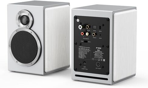 FiiO SA1 High-Fidelity Desktop Speaker. 31-Band PEQ, LDAC Bluetooth,20W2+5W2 Output, Phono Preamp, Wood Fiber Woofer, Aluminum-Magnesium Tweeter (White) in Saudi Arabia