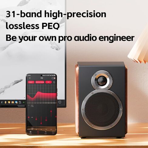 FiiO SA1 High-Fidelity Desktop Speaker. 31-Band PEQ, LDAC Bluetooth,20W2+5W2 Output, Phono Preamp, Wood Fiber Woofer, Aluminum-Magnesium Tweeter (White) in Saudi Arabia