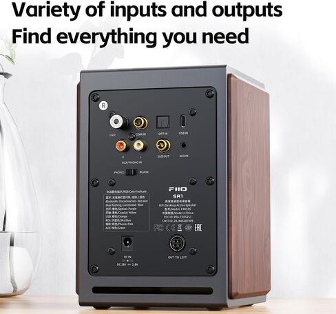 FiiO SA1 High-Fidelity Desktop Speaker. 31-Band PEQ, LDAC Bluetooth,20W2+5W2 Output, Phono Preamp, Wood Fiber Woofer, Aluminum-Magnesium Tweeter (White) in Saudi Arabia