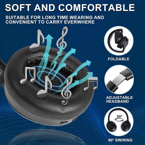 Active Noise Cancelling Headphones: Hybrid Bluetooth Headphones Over Ear with HiFi Audio - Wireless Headset 60H Playtime for Android Bluetooth Devices (Silver) in Saudi Arabia