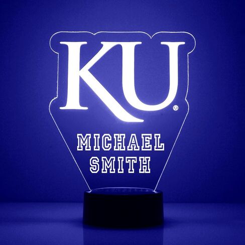 University of Kansas Jayhawks Logo LED Lamp/Night Light for Sports Fans - Personalize for Free in Saudi Arabia