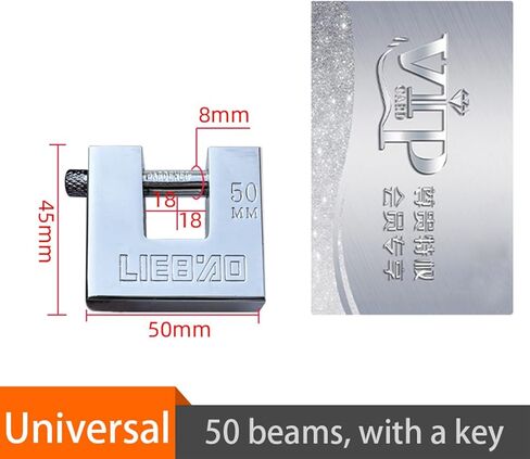 Keyed Padlock Stainless Steel Rectangular Lock 40mm 50mm 60mm 70mm Padlock Unlocked Head Window Lock 1Pcs (Color : 100mm Universal) in Saudi Arabia