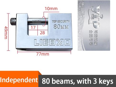 Keyed Padlock Stainless Steel Rectangular Lock 40mm 50mm 60mm 70mm Padlock Unlocked Head Window Lock 1Pcs (Color : 100mm Universal) in Saudi Arabia