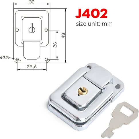 2Pcs J107 Hardware Cabinet Boxes Spring Loaded Latch Catch Toggle Hasp 46 * 21 Mild Steel Hasp for Sliding Door Simple Window (Color : 5xJ401) in Saudi Arabia
