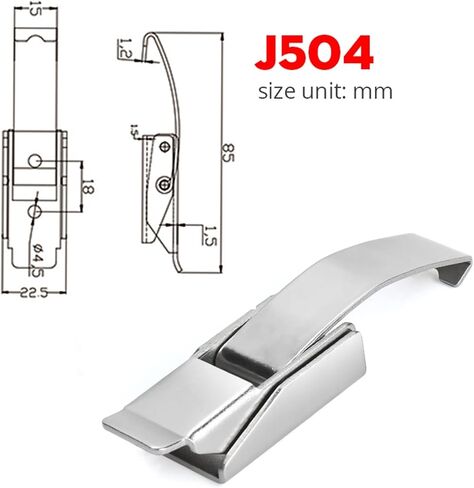 2Pcs J107 Hardware Cabinet Boxes Spring Loaded Latch Catch Toggle Hasp 46 * 21 Mild Steel Hasp for Sliding Door Simple Window (Color : 5xJ401) in Saudi Arabia
