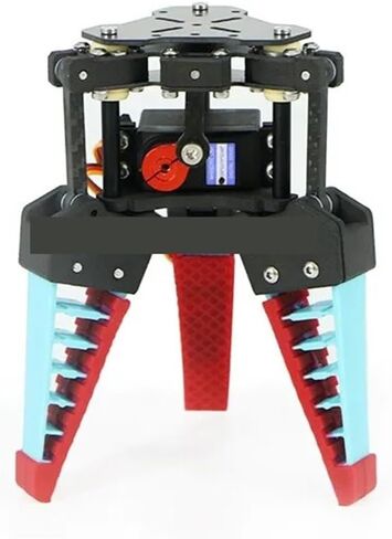 0.5-1.2kg Load Flexible Robot Claw Servo Control Bionic Mechanical Claw 2/3/4 Fingers for Robotic Arm Industrial Robotic Gripper(3 Finger red Control) in Kuwait