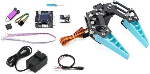 0.5-1.2kg Load Flexible Robot Claw Servo Control Bionic Mechanical Claw 2/3/4 Fingers for Robotic Arm Industrial Robotic Gripper(3 Finger red Control) in Kuwait