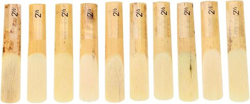 Keenso 10 Pcs Soprano Saxophone Reeds, Plastic 2.5 Mouthpiece Reeds Repair Parts Accessory for Soprano Saxophones in Saudi Arabia