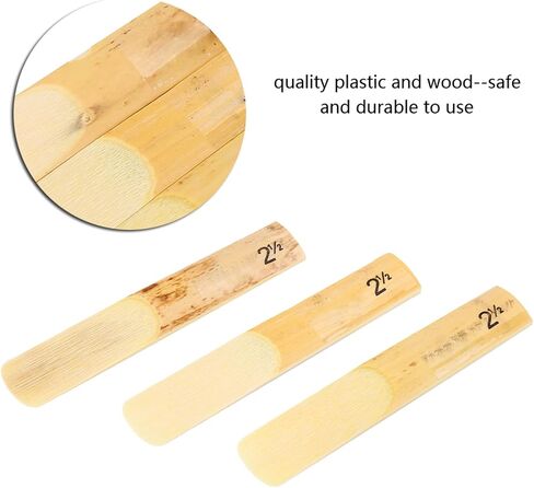 Keenso 10 Pcs Soprano Saxophone Reeds, Plastic 2.5 Mouthpiece Reeds Repair Parts Accessory for Soprano Saxophones in Saudi Arabia