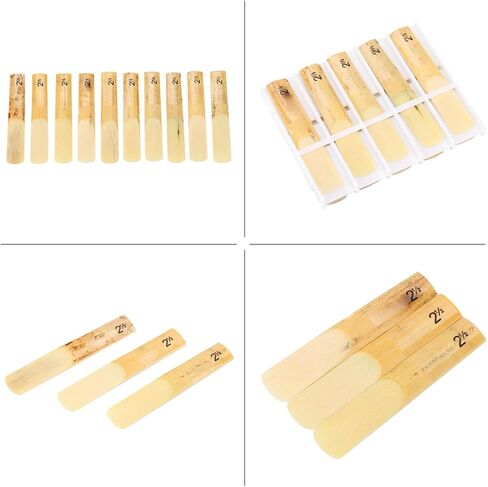 Keenso 10 Pcs Soprano Saxophone Reeds, Plastic 2.5 Mouthpiece Reeds Repair Parts Accessory for Soprano Saxophones in Saudi Arabia