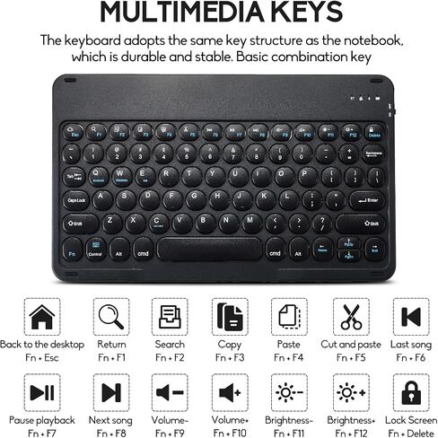 2 Pack Bluetooth Keyboard و Mouse Combo for iPad - لوحة مفاتيح لاسلكية قابلة لإعادة الشحن والماوس متوافقة مع iPad 9/8th Gen ، iPad Pro/Air/Mini ، iPhone14/13/20 ، مفاتيح مستديرة أصفر in Saudi Arabia
