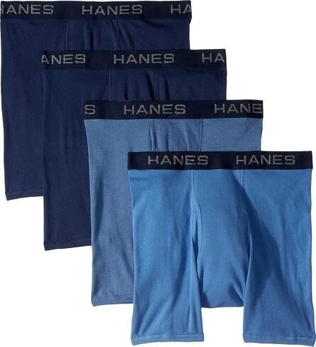 Hanes Men's Core Cotton Platinum Boxer Briefs Pack in Saudi Arabia