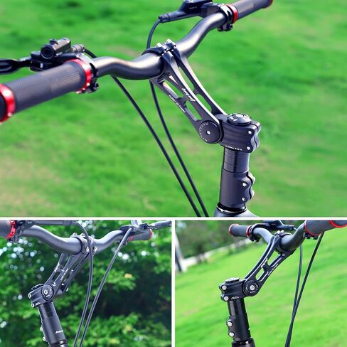 TOBWOLF Bike Stem Riser & Adjustable MTB Bicycle Stem, Universal 31.8mm Bike Stem, ±90 Degree Handlebar Stem for Angle Adjustment, Aluminum Bike Fork Stem Extender for E-Bike Road Bike BMX Bicycle in Saudi Arabia