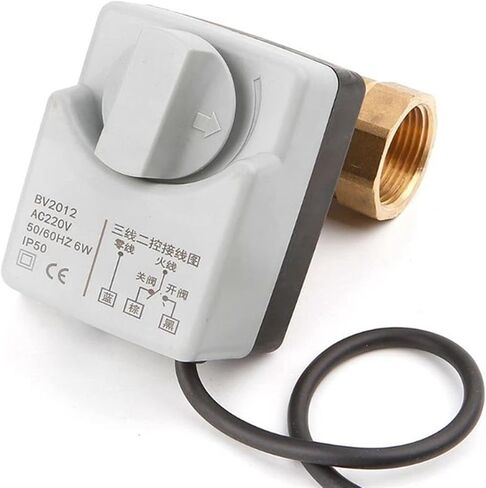 1/2" to 2" Electric Actuator with Manual Control 2 Way 3way Brass Electric Ball Valve for Water/Oil/Air Replace Solenoid Valve(Ac220v-3 Way,DN40) in Saudi Arabia