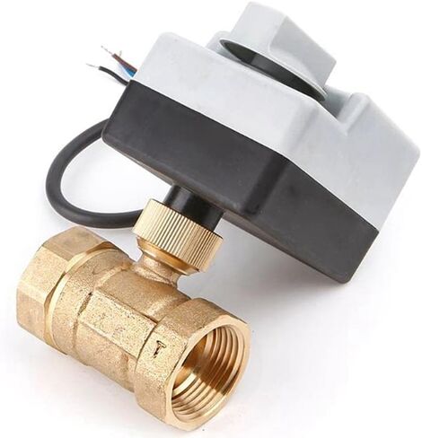 1/2" to 2" Electric Actuator with Manual Control 2 Way 3way Brass Electric Ball Valve for Water/Oil/Air Replace Solenoid Valve(Ac220v-3 Way,DN40) in Saudi Arabia