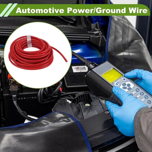 Ground Wire Power Wire 9m Red TC 1 Pcs 10AWG Fully Insulated& Soft Touch Jacket Car Radio, Automotive, Car Speakers Universal in Saudi Arabia