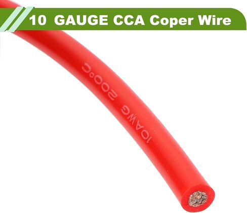 Ground Wire Power Wire 9m Red TC 1 Pcs 10AWG Fully Insulated& Soft Touch Jacket Car Radio, Automotive, Car Speakers Universal in Saudi Arabia