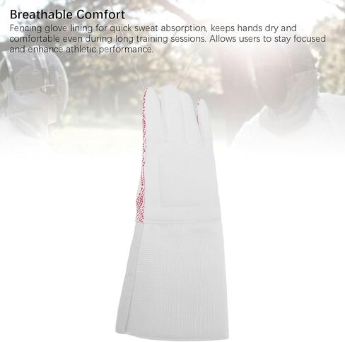 Enhanced Grip Fencing Glove High Strength Made with Anti Abrasion Leather Material for Long Lasting Use Quick Sweat Absorption (S) in Saudi Arabia