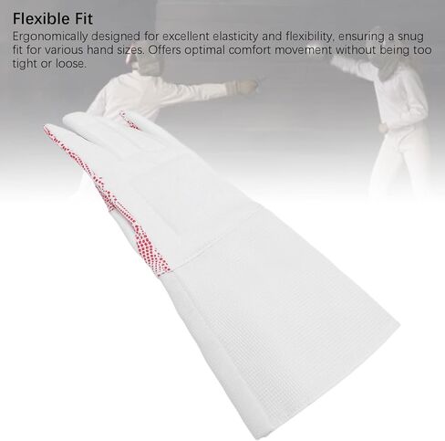 Enhanced Grip Fencing Glove High Strength Made with Anti Abrasion Leather Material for Long Lasting Use Quick Sweat Absorption (S) in Saudi Arabia