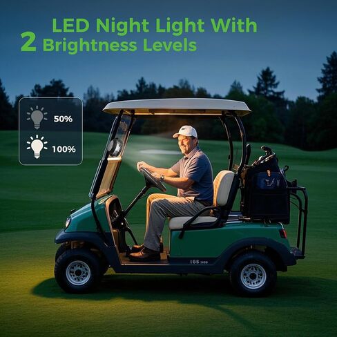 10L0L Magnetic Golf Cart Fan Rechargeable with Flexible Tripod Mount - 10000mAh Battery Operated Portable Fan 360° Rotatable Head, Fits for Yamaha/EZGO/Club Car Golf Cart with LED Light in Saudi Arabia