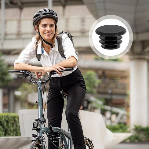 Teaaha 15 Pcs Black Plastic Handlebar Bar End Plugs Plugs Bicycle Bar End Caps for Road, Mountain Bikes, Universal Fit for Most Bicycle Handlebars in Saudi Arabia
