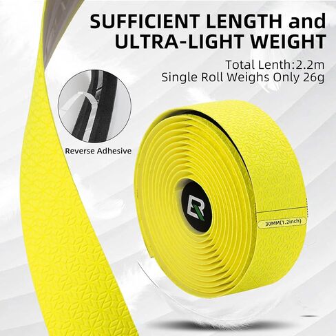ROCKBROS EVA Bike Handlebar Tape for Road Bike Comfort Bicycle Bar Tape Non-Slip Durable Bike Bar Tape Grip 2 Pcs,Orange in Saudi Arabia