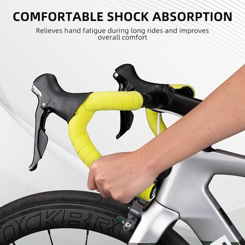 ROCKBROS EVA Bike Handlebar Tape for Road Bike Comfort Bicycle Bar Tape Non-Slip Durable Bike Bar Tape Grip 2 Pcs,Orange in Saudi Arabia