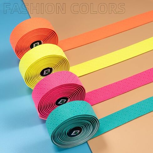 ROCKBROS EVA Bike Handlebar Tape for Road Bike Comfort Bicycle Bar Tape Non-Slip Durable Bike Bar Tape Grip 2 Pcs,Orange in Saudi Arabia