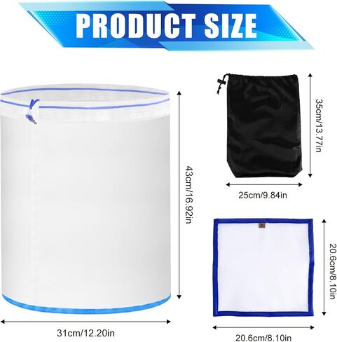 5 Pack 5-Gallon Mesh Filter Bags, 5 Color Reusable Fine Nylon Strainer Bag Set with Pressing Screen & Storage Pouch for 5 Gallon Cold Brew Buckets (25 to 220 Micron) in Saudi Arabia