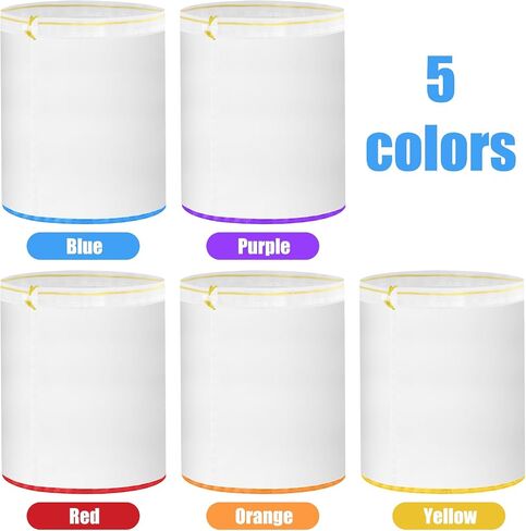 5 Pack 5-Gallon Mesh Filter Bags, 5 Color Reusable Fine Nylon Strainer Bag Set with Pressing Screen & Storage Pouch for 5 Gallon Cold Brew Buckets (25 to 220 Micron) in Saudi Arabia