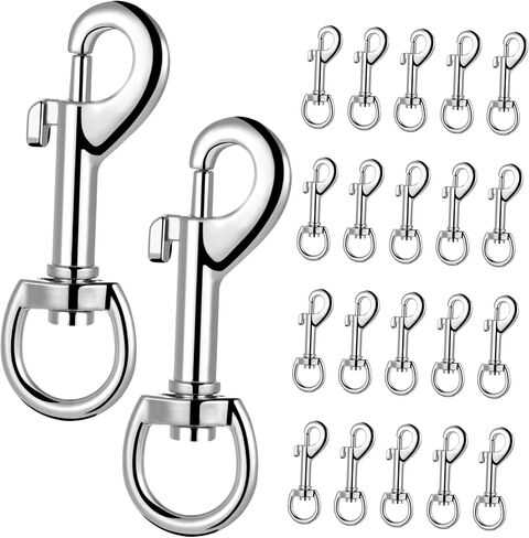 balacoo 24Pcs Heavy Duty Snap Hooks for Pet Leash Versatile Swivel Bolt Snaps Locking for Dog Leashes Keychains and More in Saudi Arabia