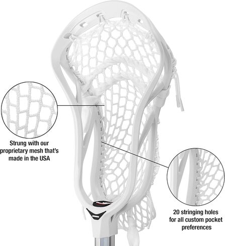 Silverfin Mens Complete Lacrosse Stick with Mesh Pocket | Youth Lacrosse Stick: Smooth, Lightweight & Durable with Sturdy Construction | Kids Lacrosse Sticks in Kuwait
