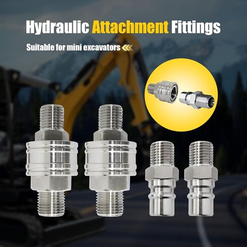 The M16-M14 hydraulic accessory quick connection adapter is suitable for mini excavators and is compatible with AGTH12 in Saudi Arabia
