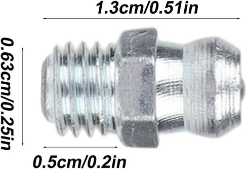 30pcs Grease Zerk Fittings, 1/4in-28 SAE Straight Thread Grease Nipples for Automotive Machinery and Industrial Equipment Replacement Accessories Part in Saudi Arabia